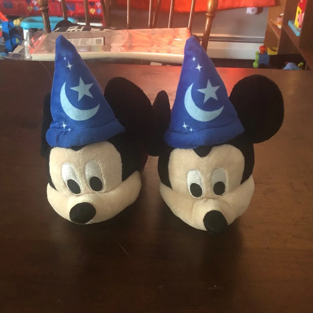 Disney Mickey Mouse Sorcerer Plush Slippers